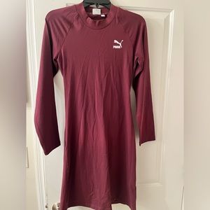 Puma long sleeved stretch dress with lower back cut out